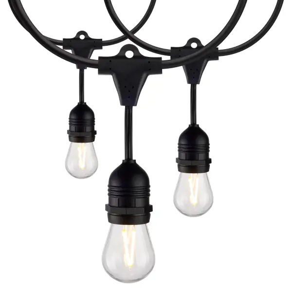 24Ft - LED String Light - Includes 12-S14 bulbs - 2200K - 120 Volts - Image 1