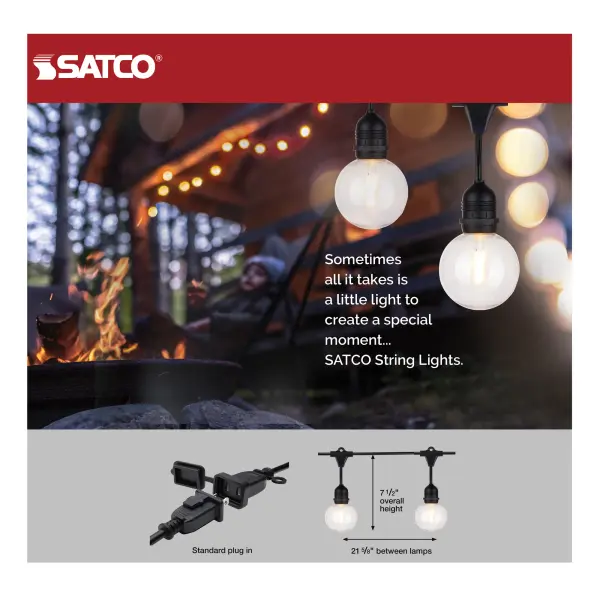 24Ft - LED String Light - Includes 12-G25 bulbs - 2200K - 120 Volts - Image 7