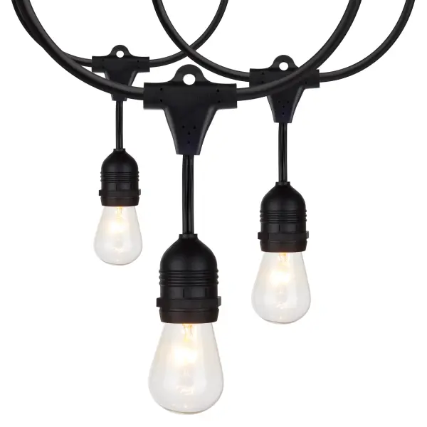 24Ft - Incandescent String Light - Includes 12-S14 bulbs - 120 Volts - Image 1