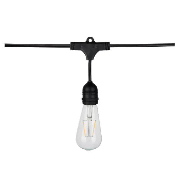 24Ft - LED String Light - 12 Vintage ST19 bulbs Included - 120 Volts - Image 2