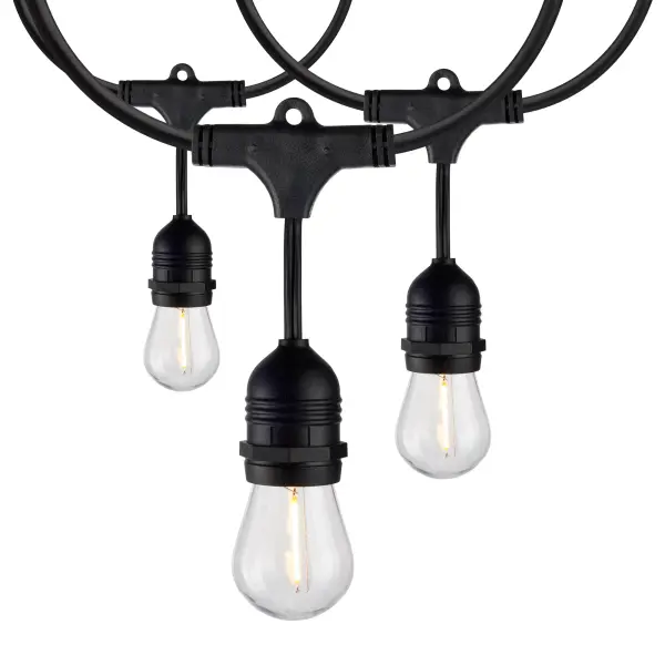 2 Pack - 24Ft - LED String Light - Includes 12-S14 bulbs - 2200K - 120 Volts - Image 1