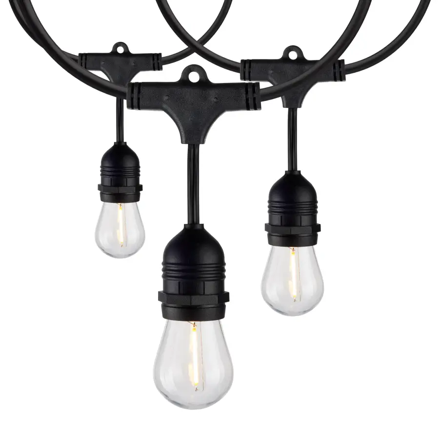2 Pack - 24Ft - LED String Light - Includes 12-S14 bulbs - 2200K - 120 Volts - Image 1