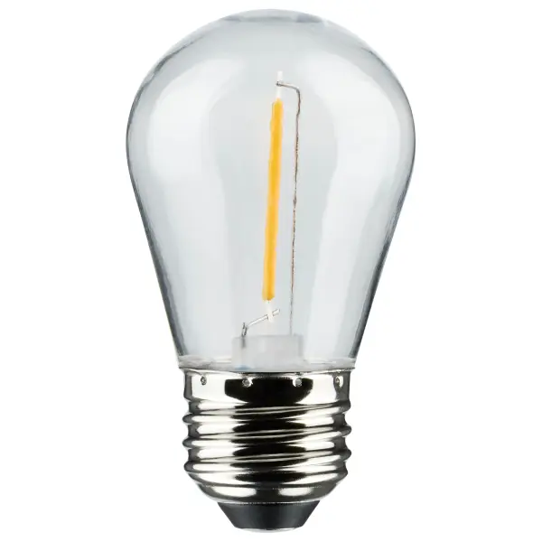 24Ft - LED String Light - Includes 12-S14 bulbs - 2200K - White Cord - Image 4