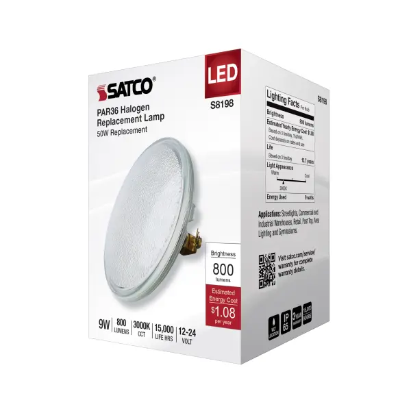 9 Watt LED PAR36 - 15K Average rated hours - 3000K - Screw Terminal base - Image 11