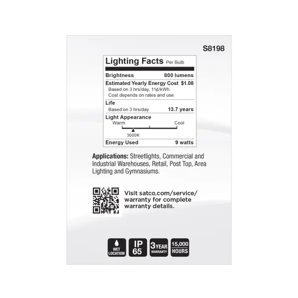 9 Watt LED PAR36 - 15K Average rated hours - 3000K - Screw Terminal base - Image 8
