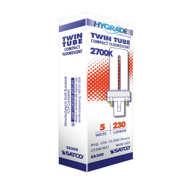 5 Watt - pin-based Compact Fluorescent - 2700K - 82 CRI - G23 base - Image 7