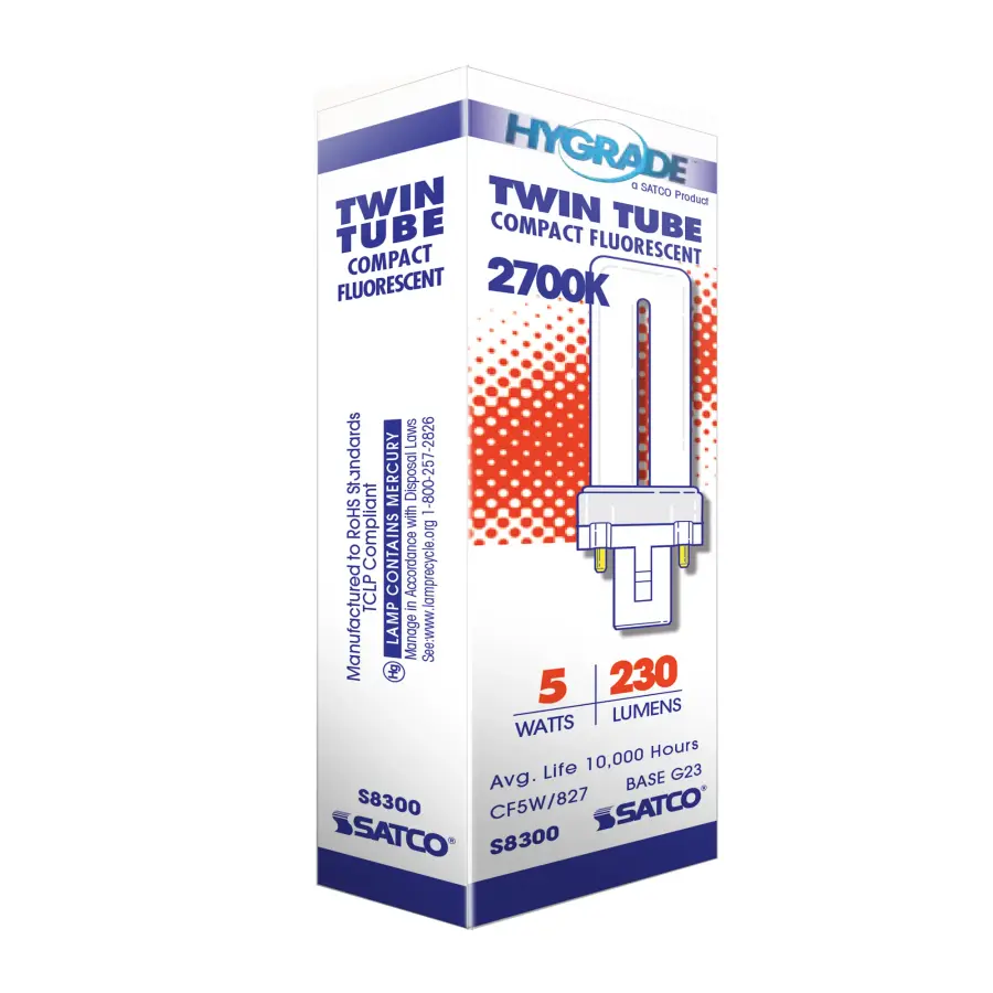 5 Watt - pin-based Compact Fluorescent - 2700K - 82 CRI - G23 base - Image 7