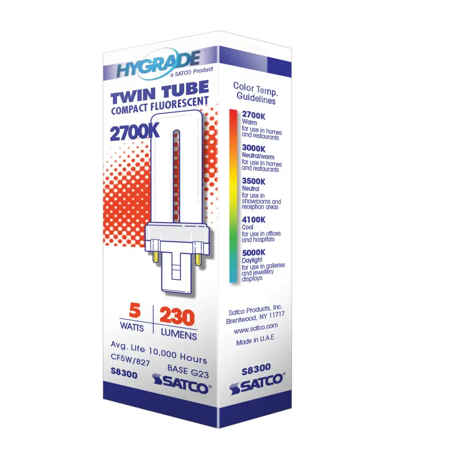 5 Watt - pin-based Compact Fluorescent - 2700K - 82 CRI - G23 base - Image 8