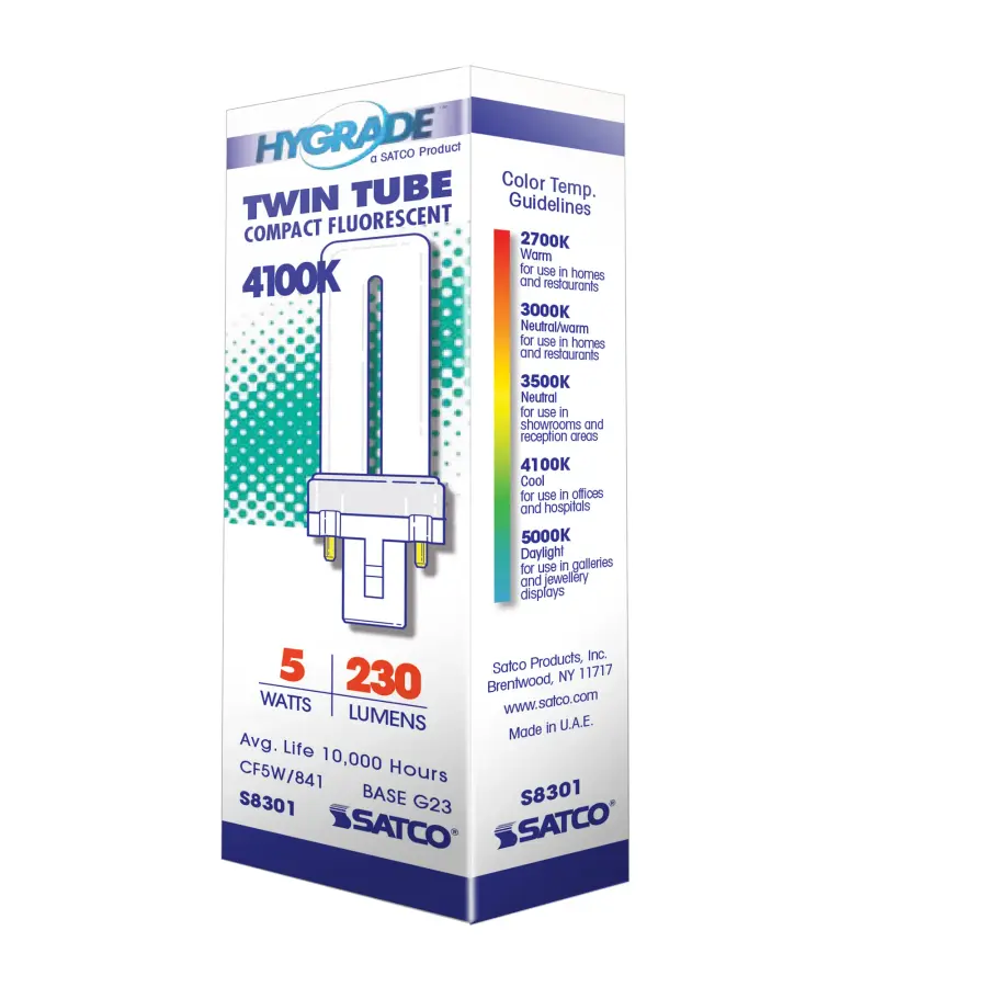 5 Watt - pin-based Compact Fluorescent - 4100K - 82 CRI - G23 base - Image 8