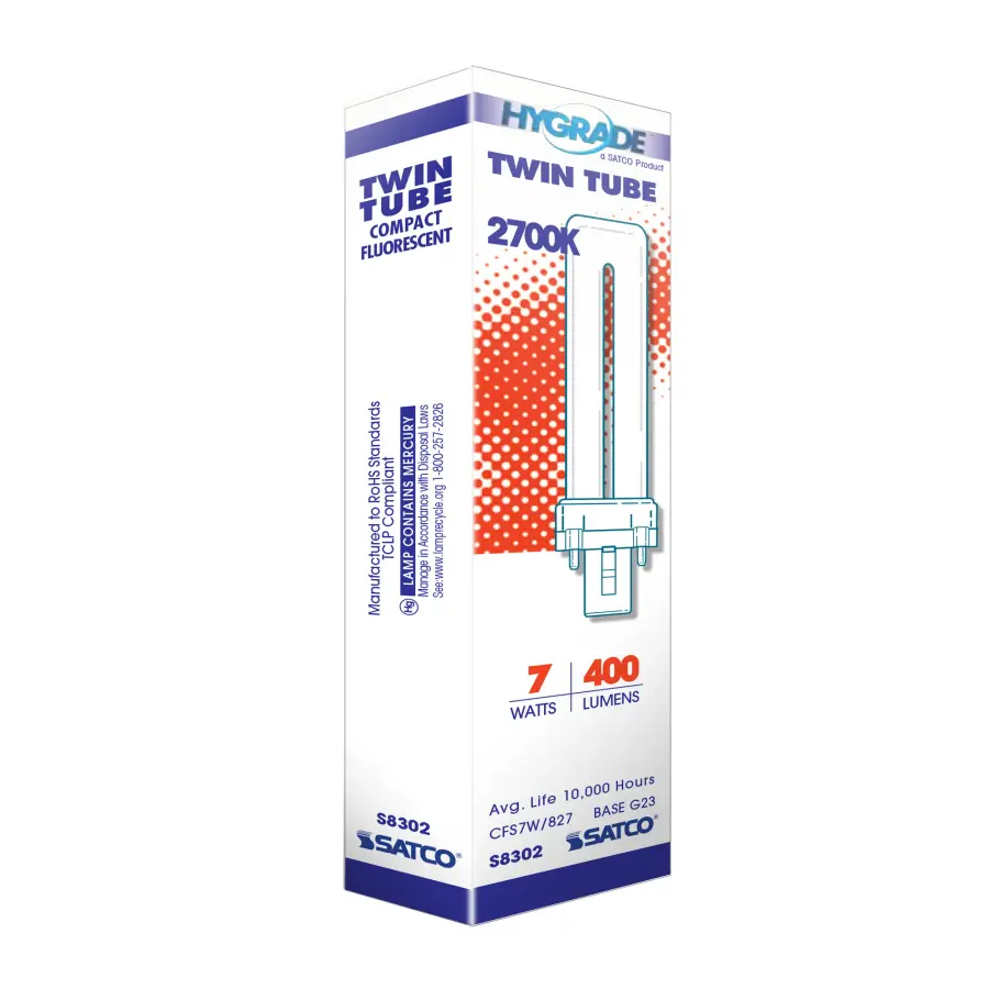 7 Watt - pin-based Compact Fluorescent - 2700K - 82 CRI - G23 base - Image 7