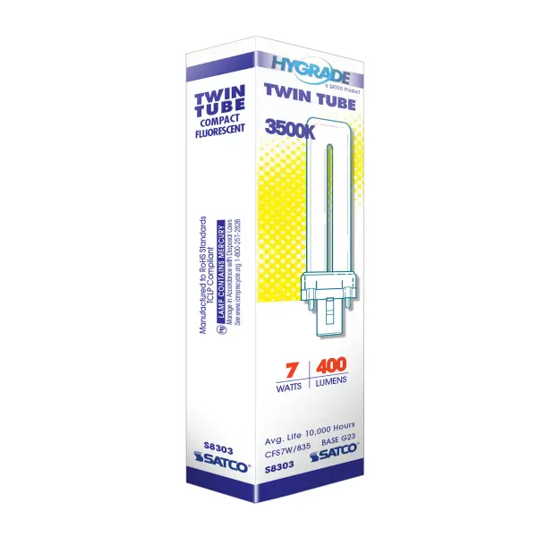 7 Watt - pin-based Compact Fluorescent - 3500K - 82 CRI - G23 base - Image 7