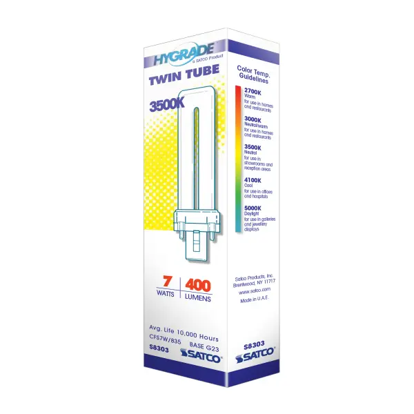 7 Watt - pin-based Compact Fluorescent - 3500K - 82 CRI - G23 base - Image 8