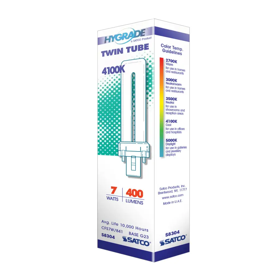 7 Watt - pin-based Compact Fluorescent - 4100K - 82 CRI - G23 base - Image 8
