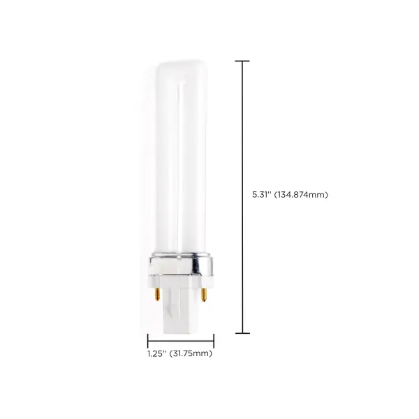 7 Watt - pin-based Compact Fluorescent - 4100K - 82 CRI - G23 base - Image 9