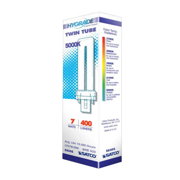 7 Watt - pin-based Compact Fluorescent - 5000K - 82 CRI - G23 base - Image 8