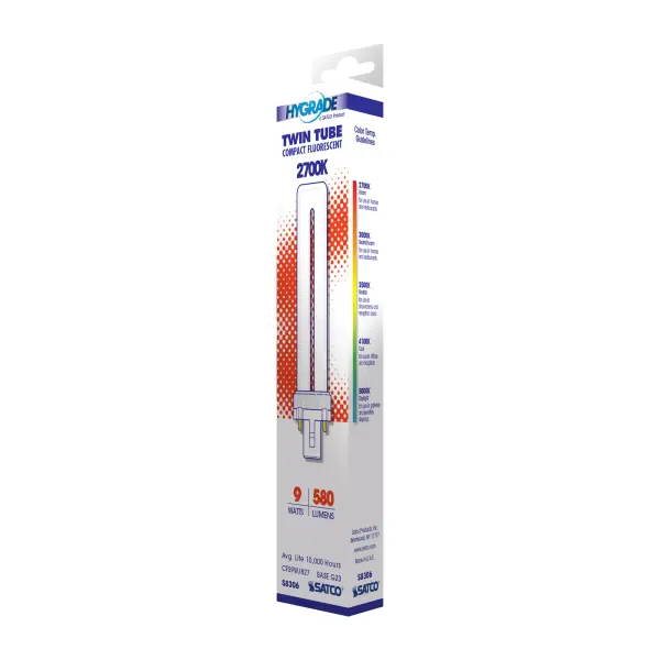 9 Watt - pin-based Compact Fluorescent - 2700K - 82 CRI - G23 base - Image 6