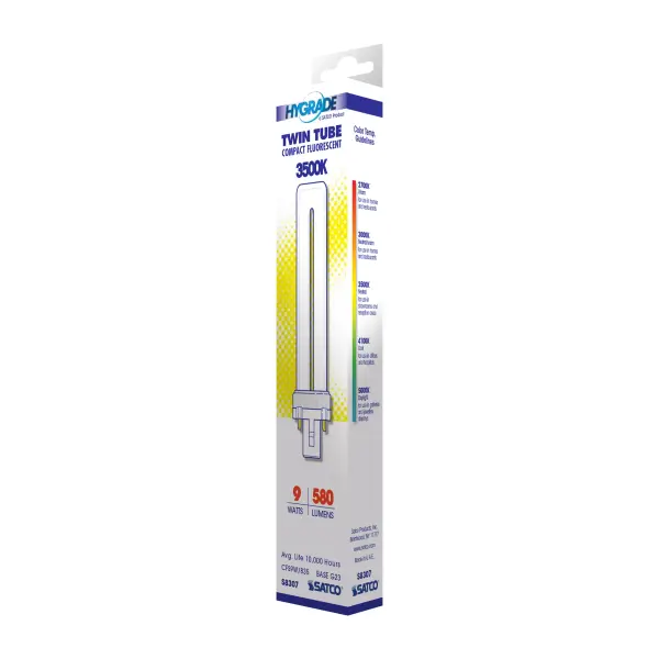 9 Watt - pin-based Compact Fluorescent - 3500K - 82 CRI - G23 base - Image 6