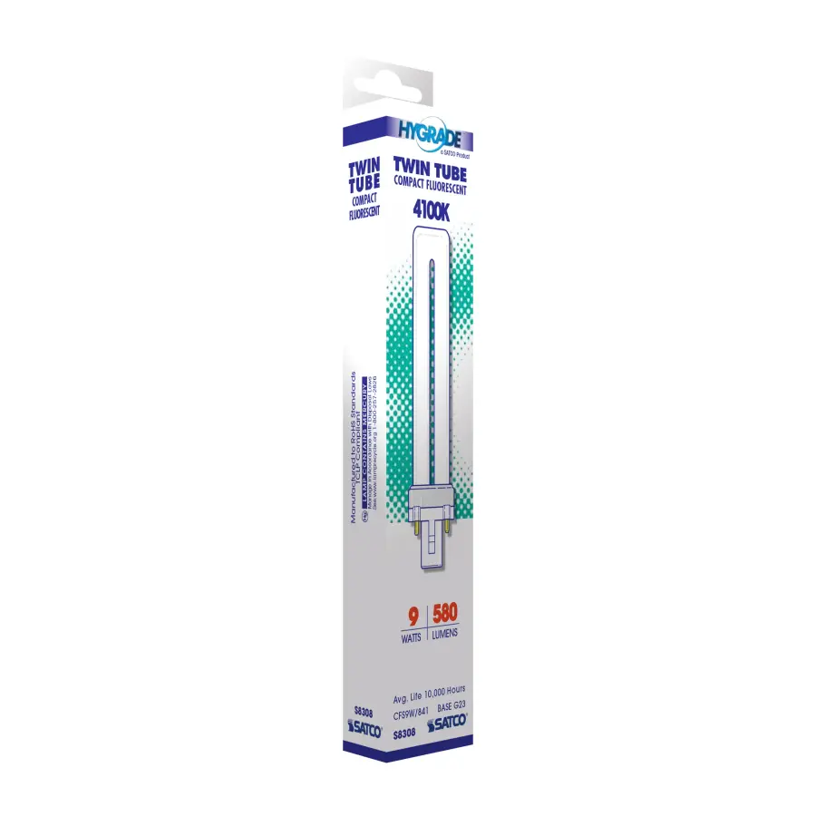9 Watt - pin-based Compact Fluorescent - 4100K - 82 CRI - G23 base - Image 7