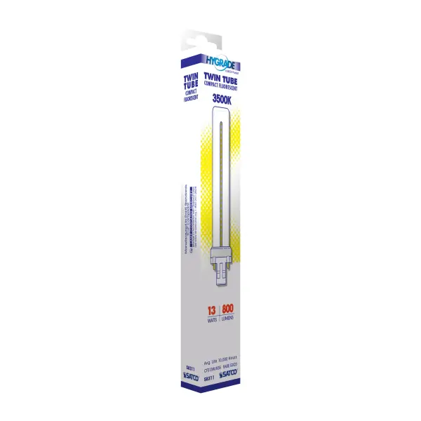 13 Watt - pin-based Compact Fluorescent - 3500K - 82 CRI - GX23 base - Image 10