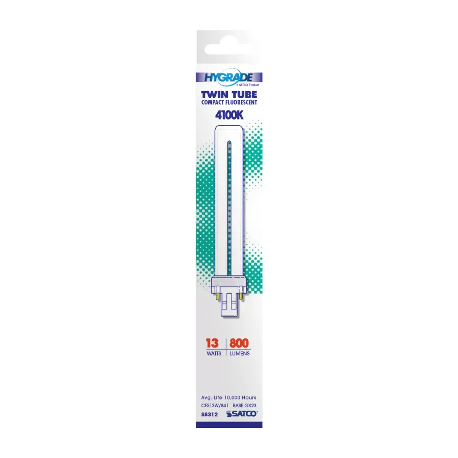 13 Watt - pin-based Compact Fluorescent - 4100K - 82 CRI - GX23 base - Image 3