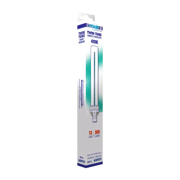13 Watt - pin-based Compact Fluorescent - 4100K - 82 CRI - GX23 base - Image 7