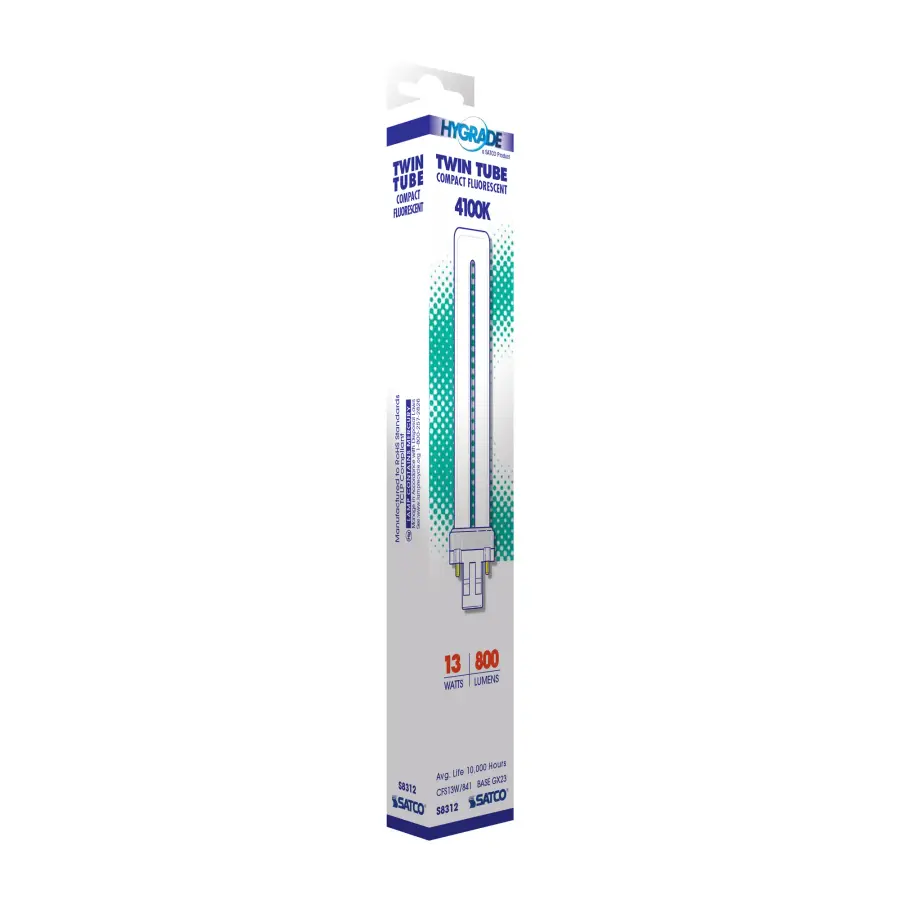 13 Watt - pin-based Compact Fluorescent - 4100K - 82 CRI - GX23 base - Image 7