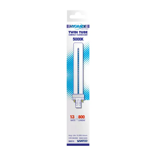 13 Watt - pin-based Compact Fluorescent - 5000K - 82 CRI - GX23 base - Image 3