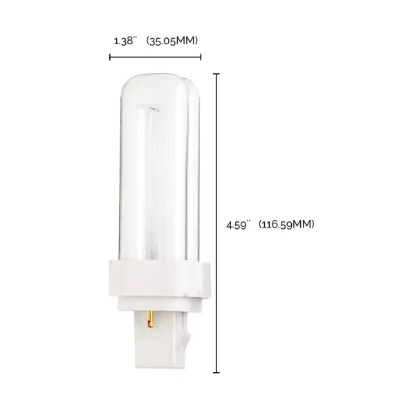 13 Watt - pin-based Compact Fluorescent - 2700K - 82 CRI - GX23-2 base - Image 6