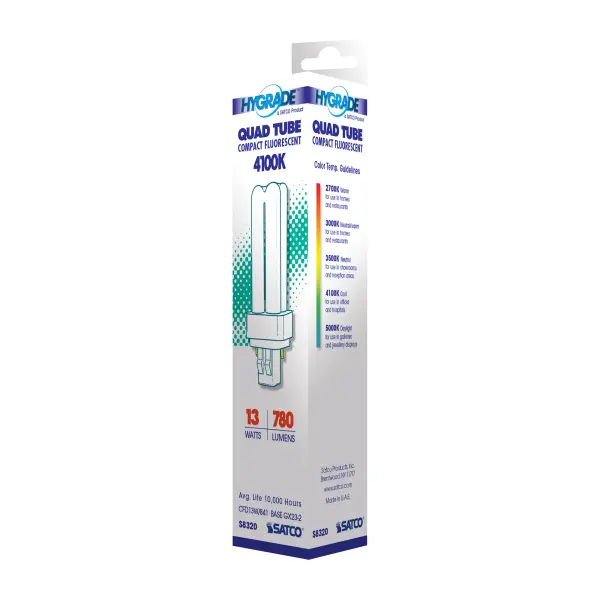13 Watt - pin-based Compact Fluorescent - 4100K - 82 CRI - GX23-2 base - Image 6