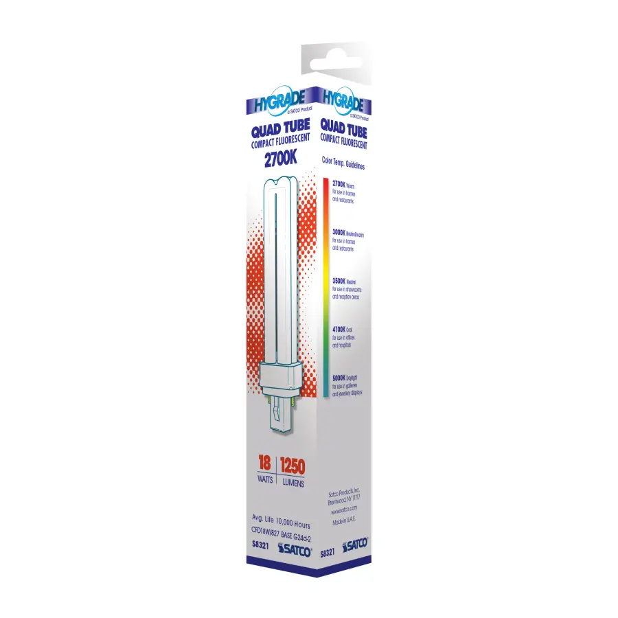 18 Watt - pin-based Compact Fluorescent - 2700K - 82 CRI - G24d-2 base - Image 6