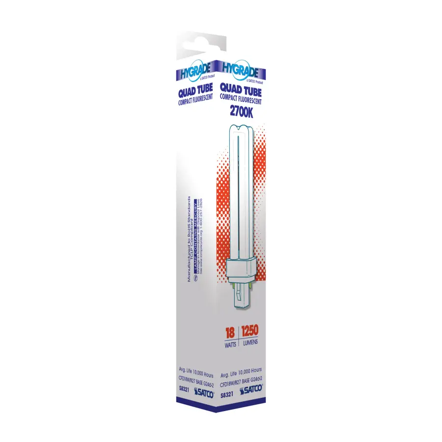 18 Watt - pin-based Compact Fluorescent - 2700K - 82 CRI - G24d-2 base - Image 7