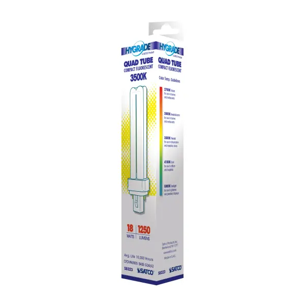 18 Watt - pin-based Compact Fluorescent - 3500K - 82 CRI - G24d-2 base - Image 6