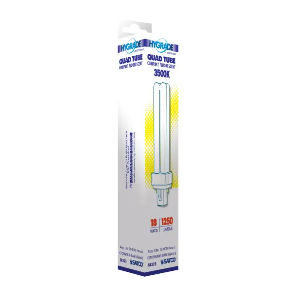 18 Watt - pin-based Compact Fluorescent - 3500K - 82 CRI - G24d-2 base - Image 7
