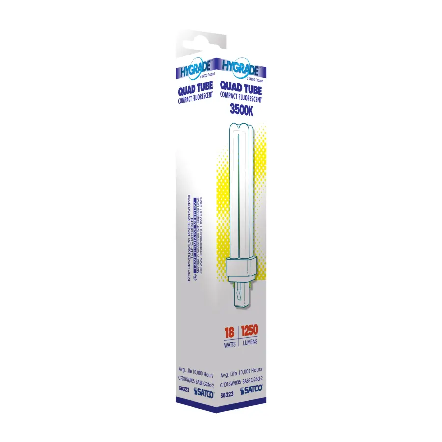 18 Watt - pin-based Compact Fluorescent - 3500K - 82 CRI - G24d-2 base - Image 7
