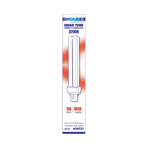 26 Watt - pin-based Compact Fluorescent - 2700K - 82 CRI - G24d-3 base - Image 3