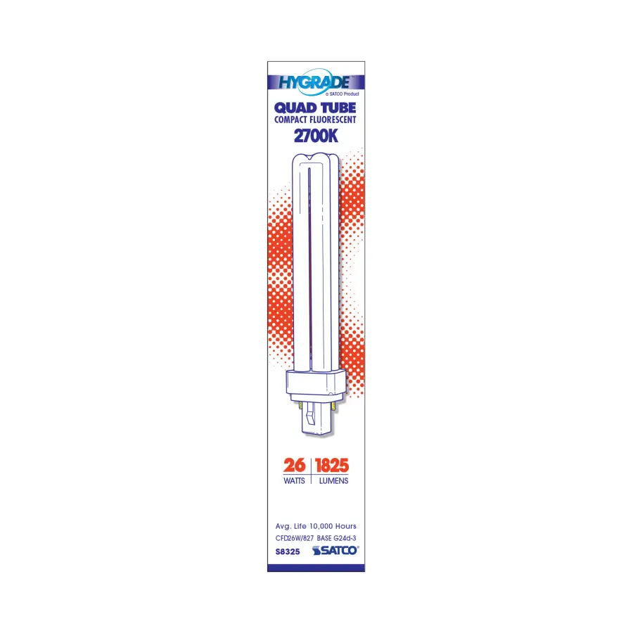 26 Watt - pin-based Compact Fluorescent - 2700K - 82 CRI - G24d-3 base - Image 3