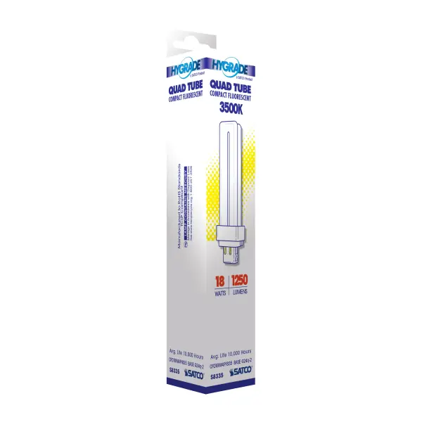 18 Watt - pin-based Compact Fluorescent - 3500K - 82 CRI - G24Q-2 (4-Pin) base - Image 7