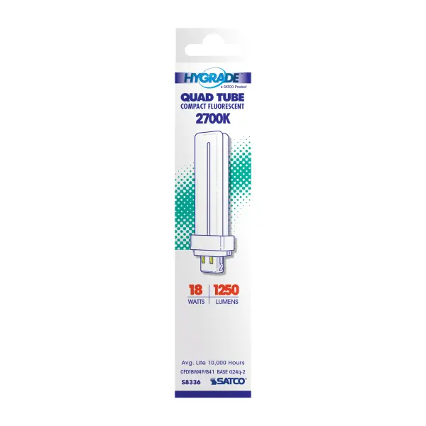 18 Watt - pin-based Compact Fluorescent - 4100K - 82 CRI - G24Q-2 (4-Pin) base - alternate view