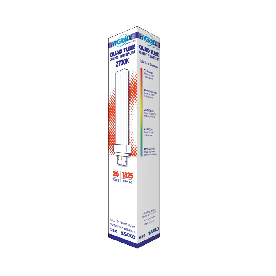 26 Watt - pin-based Compact Fluorescent - 2700K - 82 CRI - G24Q-3 (4-Pin) base - Image 6