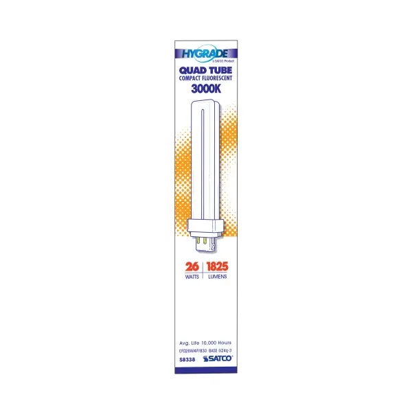 26 Watt - pin-based Compact Fluorescent - 3000K - 82 CRI - G24Q-3 (4-Pin) base - Image 3