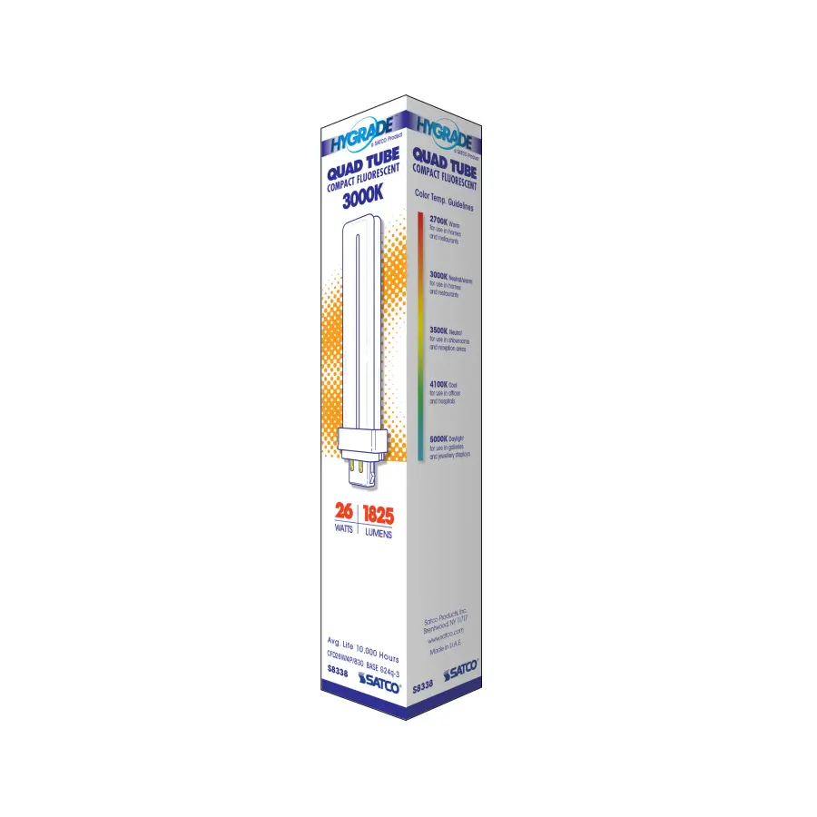26 Watt - pin-based Compact Fluorescent - 3000K - 82 CRI - G24Q-3 (4-Pin) base - Image 6