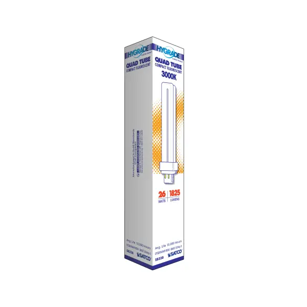 26 Watt - pin-based Compact Fluorescent - 3000K - 82 CRI - G24Q-3 (4-Pin) base - Image 7
