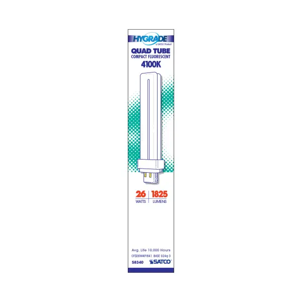26 Watt - pin-based Compact Fluorescent - 4100K - 82 CRI - G24Q-3 (4-Pin) base - Image 3