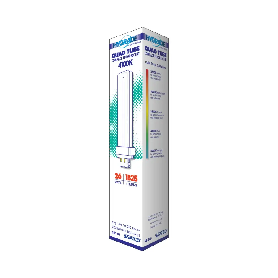 26 Watt - pin-based Compact Fluorescent - 4100K - 82 CRI - G24Q-3 (4-Pin) base - Image 6