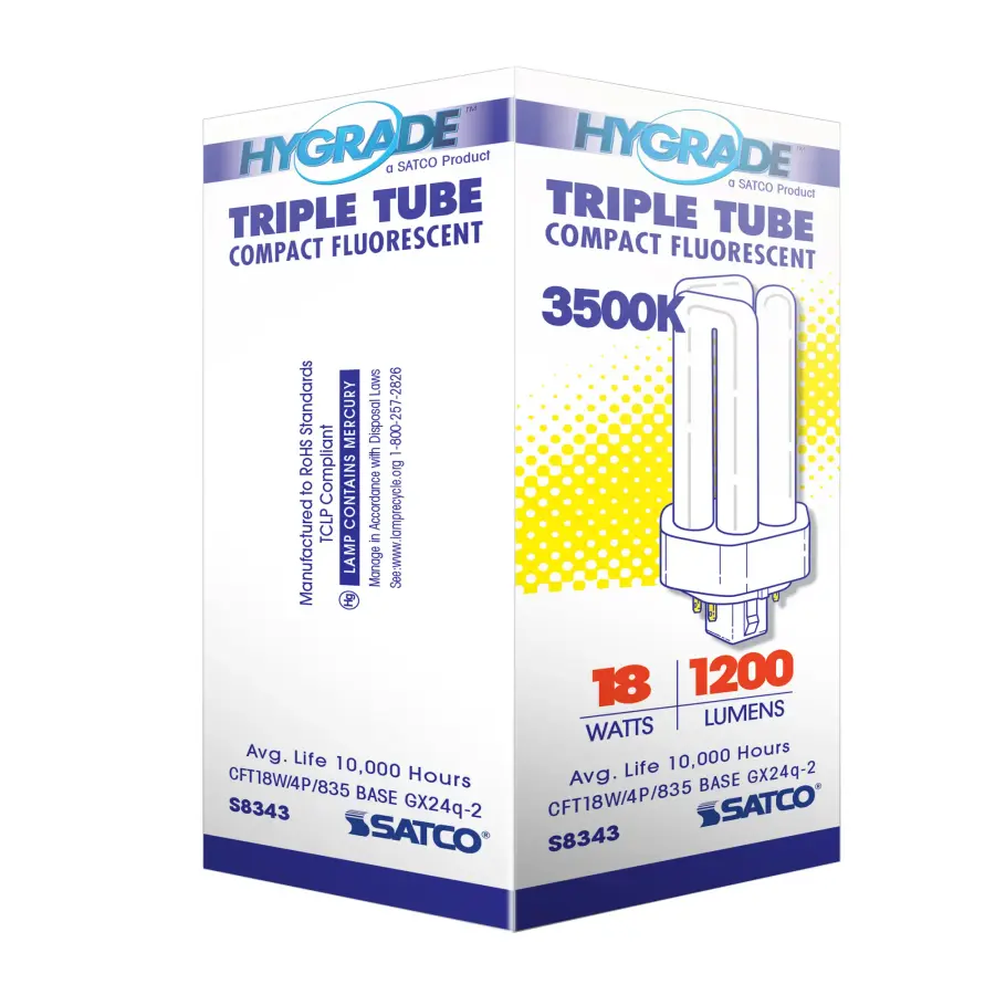 18 Watt - pin-based Compact Fluorescent - 3500K - 82 CRI - GX24q-2 (4-Pin) base - Image 7