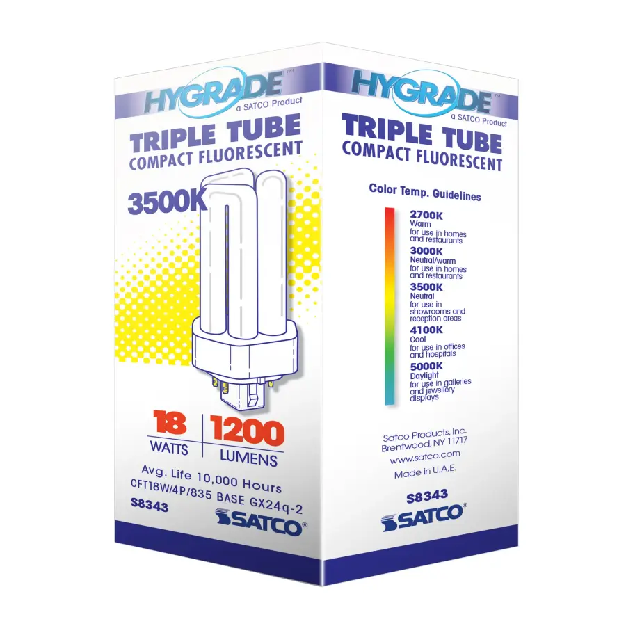 18 Watt - pin-based Compact Fluorescent - 3500K - 82 CRI - GX24q-2 (4-Pin) base - Image 8