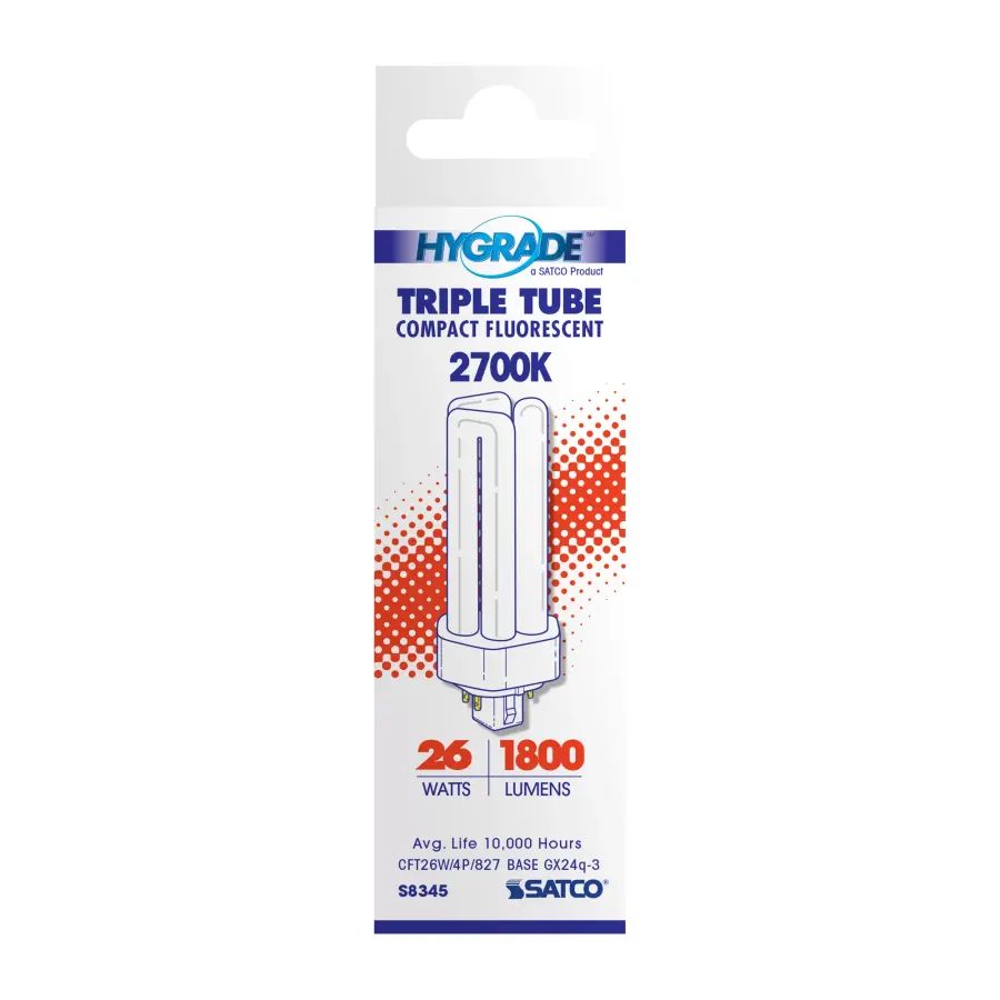 26 Watt - pin-based Compact Fluorescent - 2700K - 82 CRI - GX24q-3 (4-Pin) base - Image 2
