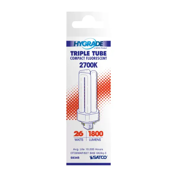 26 Watt - pin-based Compact Fluorescent - 2700K - 82 CRI - GX24q-3 (4-Pin) base - Image 3