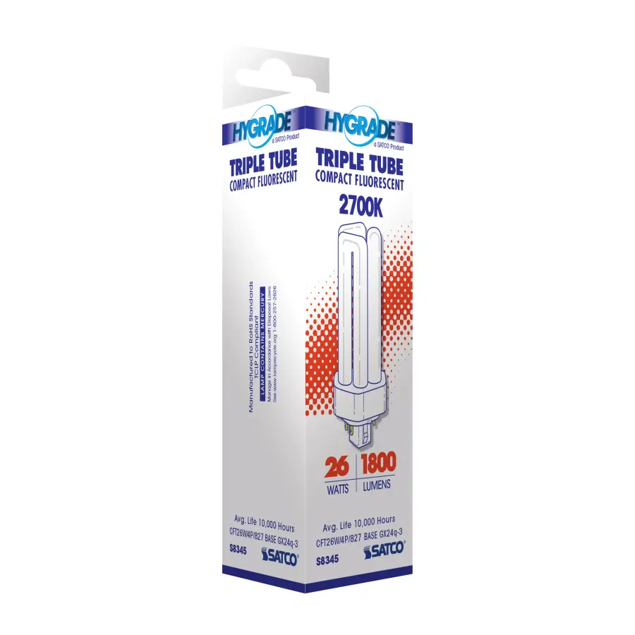 26 Watt - pin-based Compact Fluorescent - 2700K - 82 CRI - GX24q-3 (4-Pin) base - Image 7