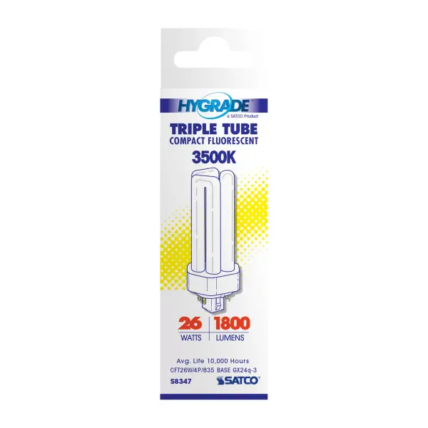 26 Watt - pin-based Compact Fluorescent - 3500K - 82 CRI - GX24q-3 (4-Pin) base - alternate view